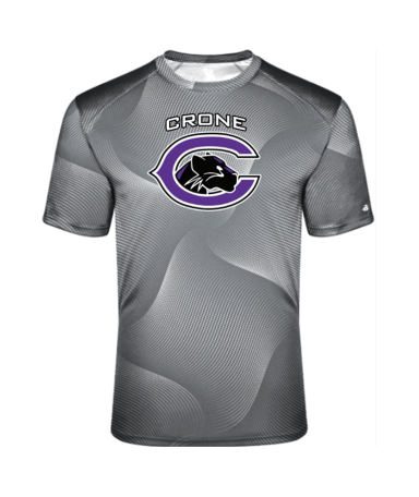 7404 - Graphite Sublimated Performance Crew Shirt