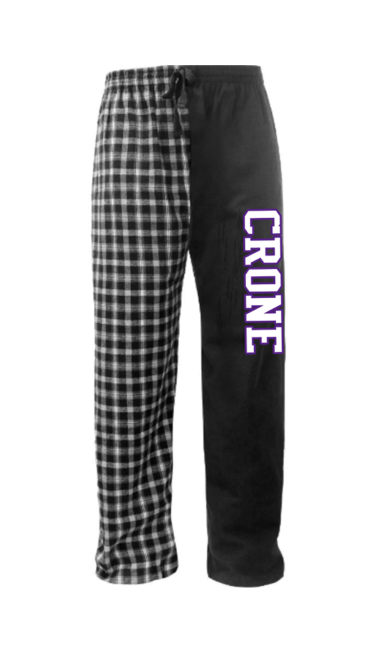7420 - 2-tone Black/Black Plaid Flannel Pants