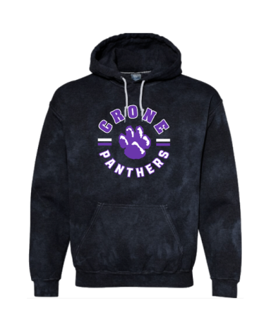 7430 - Black Crytal Premium Tie-Dye Hoodie