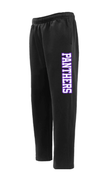7432 - Black Pocketed Premium Straight Leg Fleece Pants