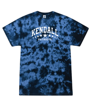 7627 - Navy/Columbia Crystal Tie-Dye Unixe Tee