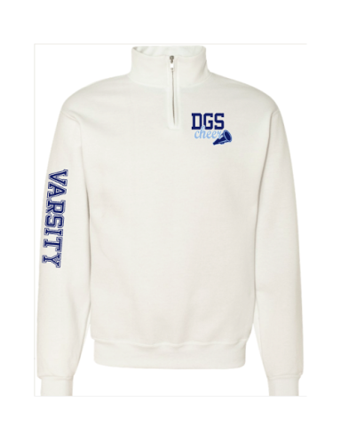 2008 - Antique Heather White Premium 1/4 Zip Fleece Pullover