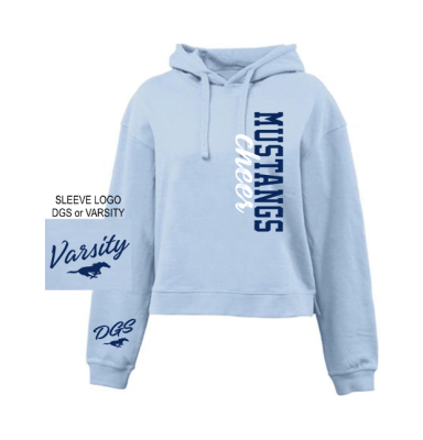 2010 - Ladies Light Blue waist-length Fleece Hoodie