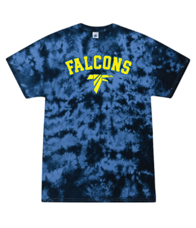 2054 - Navy/Columbia Crystal tie-dye Unisex Tee