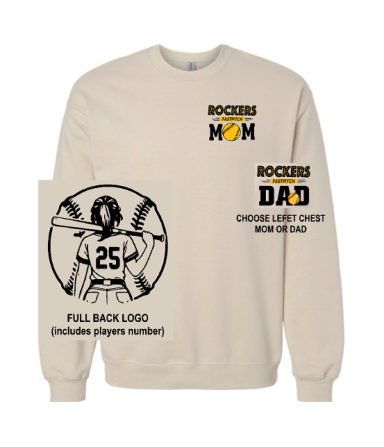 6006 - Sand SoftStyle Unisex Crewneck Fleece (includes back number)