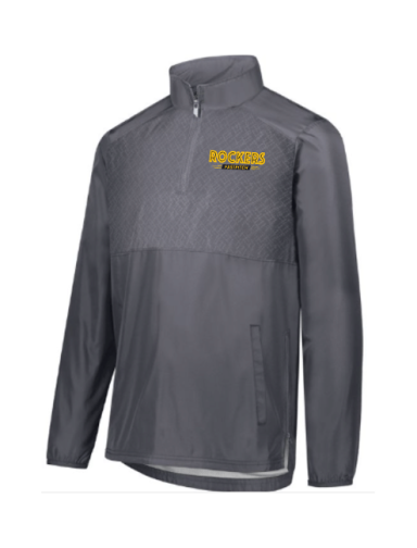 6014 - Storm Grey wind/water resistant lined light-weight 1/4 Zip Unisex Pullover Jacket