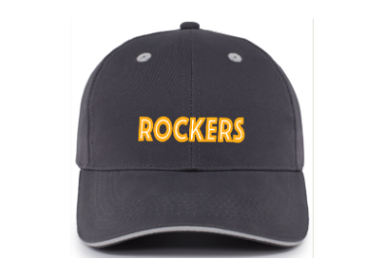 6016 - Graphite/White Adjustable Brushed Twill Baseball Cap