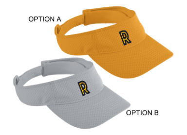 6017 - Athletic Mesh Adjustable Visor (choose Gold or Silver Grey)