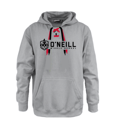 7010 - Heather Grey 2-Color Lace Heavyweight Premium Fleece Hoodie