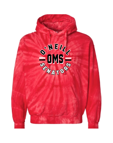7011 - Red Tie-Dye Premium Fleece Hoodie