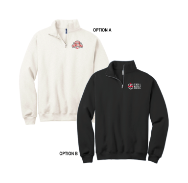7017 - 1/4 Zip Premium Fleece Unisex Pullover (Choose between Antique White of Black)