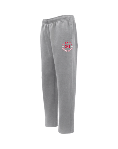 7021 - Sports Grey Pocketed Open Bottom Sweatpants