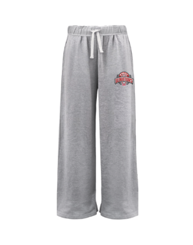 7022 - Girls/Ladies Athletic Heather Wide Leg Premium Fleece Pants