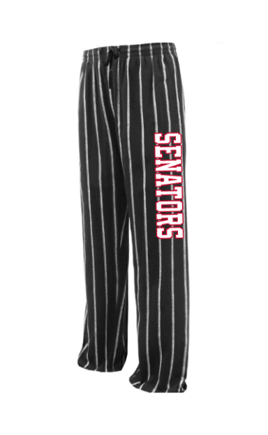 7023 - Black Pin-Stripe Flannel Pants